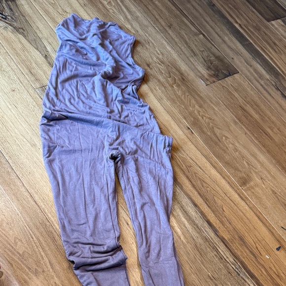 naked wardrobe Pants - Naked Wardrobe Baby Mama Jumpsuit in Soft Purple